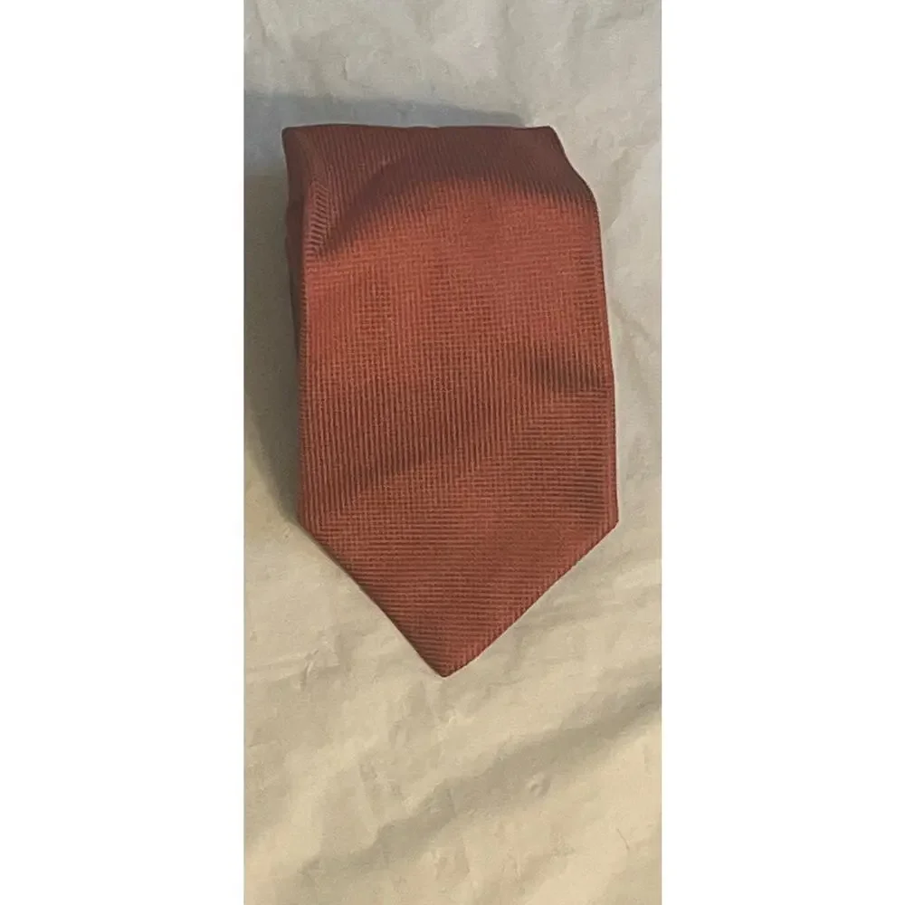 Zadi Andrew's Ties Orange/Brown Silk Made in Italy Necktie